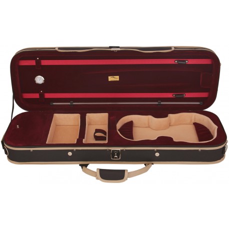 Foam violin case UltraLight 4/4 M-case Black - Burgundy