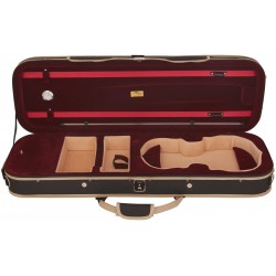 Estuche de espuma para violin UltraLight 1/2 M-case Negro - Borgoña