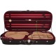 Custodia doppia rettangolare di legno per violino 4/4 Classic M-case Nero - Borgogna