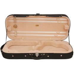 Doppelkoffer für Geige Holz 4/4 Classic M-case Schwarz - Creme