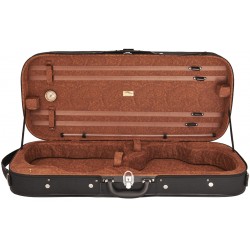 Custodia doppia rettangolare di legno per violino 4/4 Classic M-case Nero - Paisley Miele