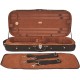 Doppelkoffer für Geige Holz 4/4 Classic M-case Schwarz - Paisley Honig