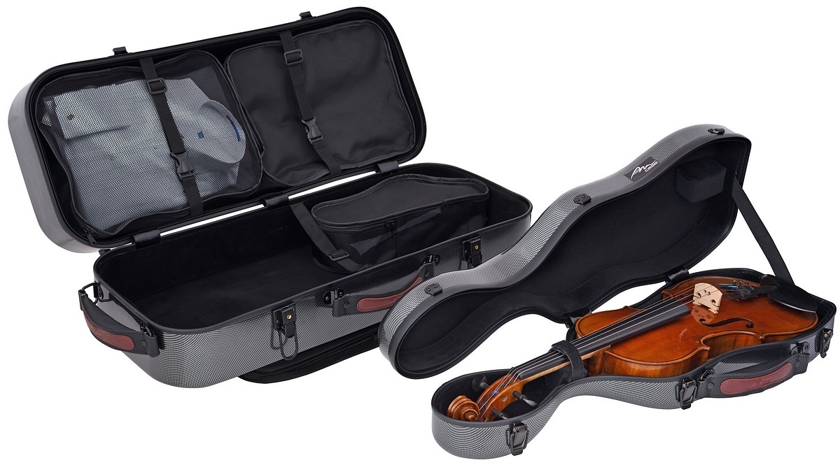 Étui For Violon 4/4 Pleine Grandeur, étui De Transport Léger Et Portable For Violon, étui Rigide For Violon En Fibre De Carbone Composite Avec Hygromètre Intégré(Color:Yellow