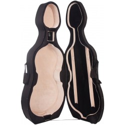 Foam Cello Case Classic 4/4 M-case Black, Black-Beige