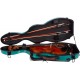 Shaped violin case Fiberglass UltraLight 4/4 M-case Green Sea
