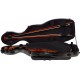 Shaped violin case Fiberglass Steel Effect 4/4 M-case Black Point