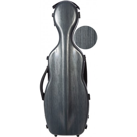 Shaped violin case Fiberglass Steel Effect 4/4 M-case Grey