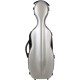 Shaped violin case Fiberglass Steel Effect 4/4 M-case Silver