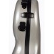 Shaped violin case Fiberglass Steel Effect 4/4 M-case Silver