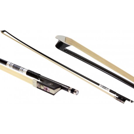 Arco de violin 4/4 de fibra de carbono palo redondo M-tunes MT-SS100-KA