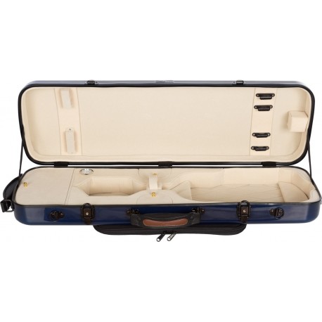 Custodia per violino Fibra di vetro Oblong 4/4 M-case Blu Marino - Crema
