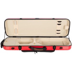 Custodia per violino Fibra di vetro Oblong 4/4 M-case Rosso - Crema
