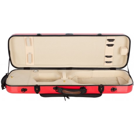 Custodia per violino Fibra di vetro Oblong 4/4 M-case Rosso - Crema