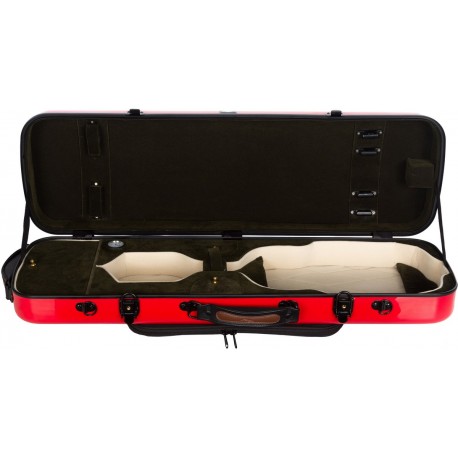 Estuche de violin fibra de vidrio Oblong 4/4 M-case Rojo - Verde