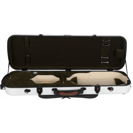 Estuche de violin fibra de vidrio Oblong 4/4 M-case Blanco - Verde