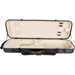 Estuche de violin fibra de vidrio Oblong 4/4 M-case Negro - Crema