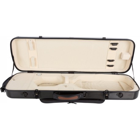 Custodia per violino Fibra di vetro Oblong 4/4 M-case Nero - Crema