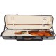 Violinkoffer Geigenkasten Glasfaser Oblong 4/4 M-case Schwarz Point - Creme