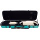 Oblong violin case Fiberglass Oblong 4/4 M-case Green Sea - Navy Blue