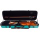 Violinkoffer Geigenkasten Glasfaser Oblong 4/4 M-case Grün Meer - Marineblau