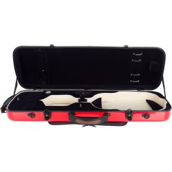 Estuche de violin fibra de vidrio Oblong 4/4 M-case Rojo - Azul Marino