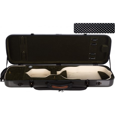 Custodia per violino Fibra di vetro Oblong 4/4 M-case Nero Point - Verde