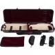 Fiberglass violin case Safe Oblong 4/4 M-case Black Point - Burgundy