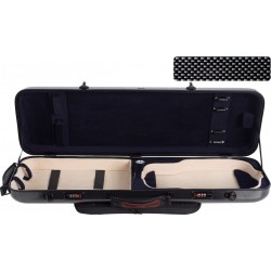 Estuche de violin fibra de vidrio Safe Oblong 4/4 M-case Negro Point - Azul Marino