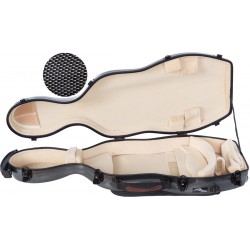 Estuche de viola fibra de vidrio UltraLight 38-43 M-case Negro Point - Crema