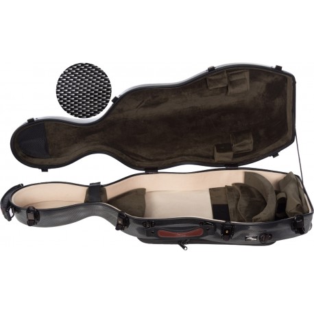 Custodia per viola Fibra di vetro UltraLight 38-43 M-case Nero Point - Oliva