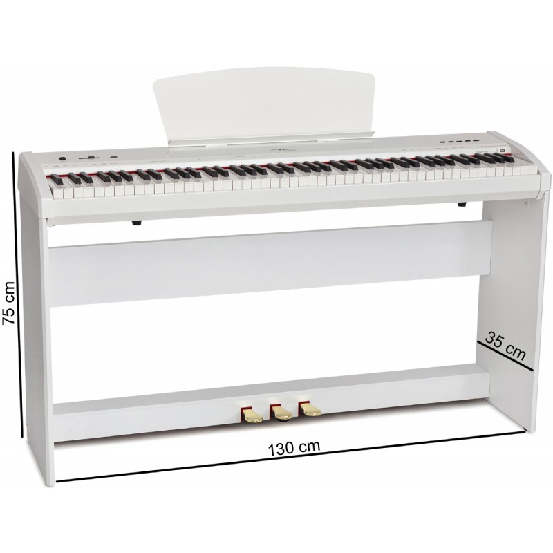 Piano numérique portable pour débutants M-tunes mtP-9wh Blanc