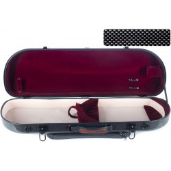 Estuche de violin fibra de vidrio Street 4/4 M-case Negro Point - Borgoña