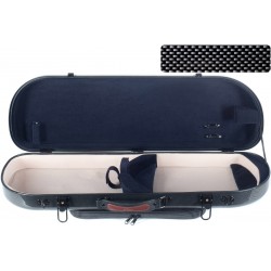 Estuche de violin fibra de vidrio Street 4/4 M-case Negro Point - Azul Marino