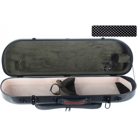 Estuche de violin fibra de vidrio Street 4/4 M-case Negro Point - Oliva
