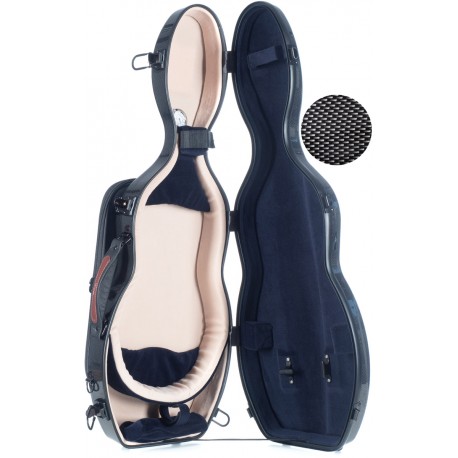 Custodia per violino Fibra di vetro UltraLight 4/4 M-case Nero Point - Blu Marino