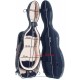 Étui pour violon en fibre de verre Fiberglass UltraLight 4/4 M-case Noir Point - Bleu Marine