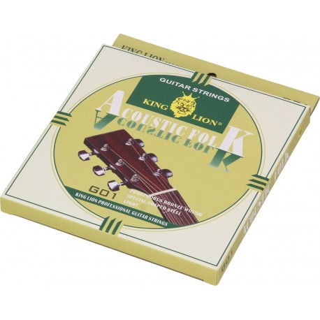 Corde in acciaio per chitarra acustica Folk 4/4 King Lion G01