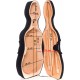 Cellokoffer Schaumstoff Classic 4/4 M-case Schwarz - Beige