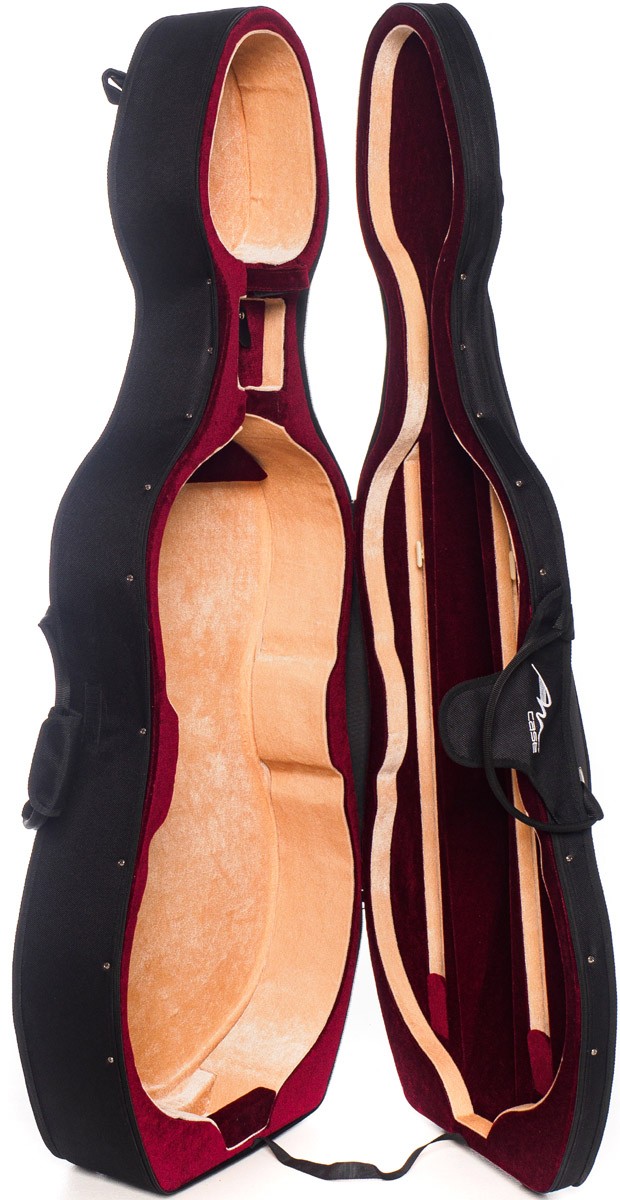 Foam Cello Case Classic 4/4 M-case Black, Burgundy-Beige - mcase