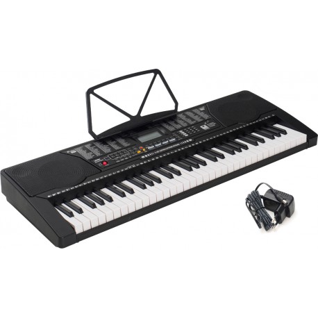Electronic Keyboard 61 Keys Lighted M-tunes MTL-91M Black