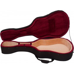 Foam case for acoustic guitar 4/4 Classic M-case Black, Burgundy-Beige