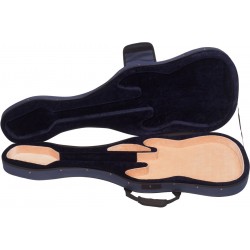 Gitarrenkoffer Schaumstoff für e-gitarre 4/4 Classic M-case Marineblau, Marineblau-Beige