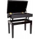 Bench, Seat, Stool, Chair for piano and electronic keyboard M-tunes mtL-02bk Black