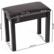 Banqueta, Asiento, Taburete para teclado electrónico M-tunes mtL-03bk Negro
