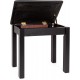 Banqueta, Asiento, Taburete para teclado electrónico M-tunes mtL-03bk Negro