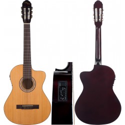 Guitarra electro clásica 3/4 36" M-tunes MTCG101CE
