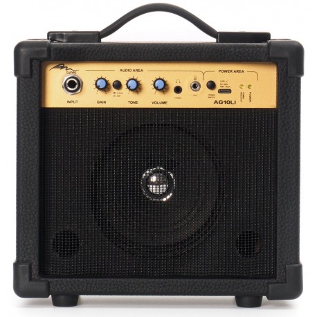 Combo pour guitare, amplificateur, haut-parleur M-tunes mtG-10LI Noir - Or