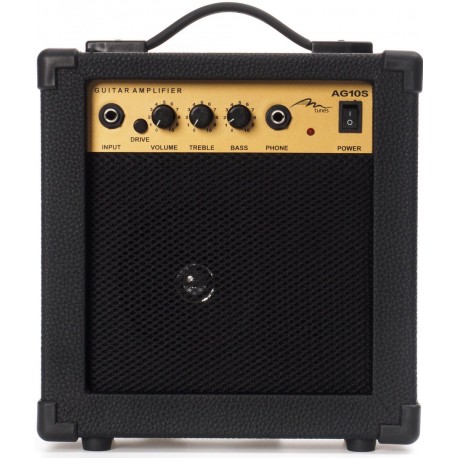 Combo per chitarra, amplificatore, altoparlante M-tunes mtG-10S Nero - Oro