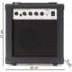 Combo per chitarra, amplificatore, altoparlante M-tunes mtG-10B Nero - Argento