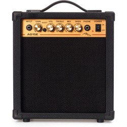 Combo per chitarra, amplificatore, altoparlante M-tunes mtG-15E Nero - Oro